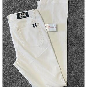 Le Coq Sportif Pants Golf Collection NWT White breathable Slim Fit Athletic 9